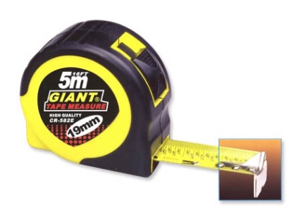 Рулетка в обрезиненном корпусе Giant 5м 