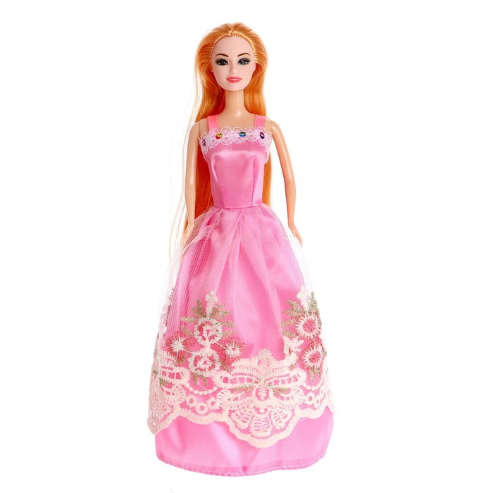 Кукла-модель "Елена" в платье, длинные волосы МИКС 7558982