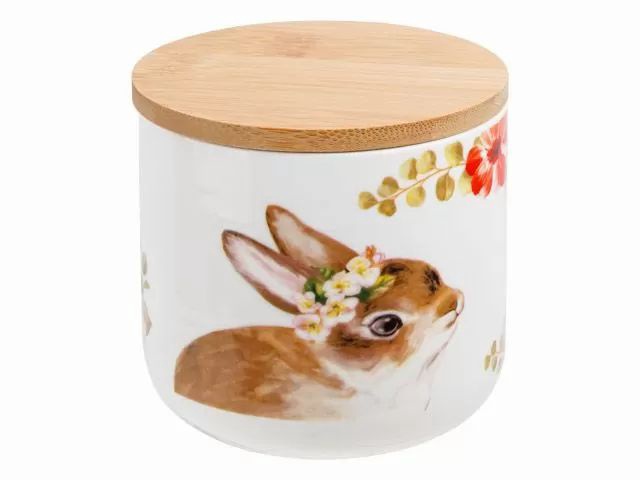 Банка для сыпучих продуктов керамическая 500 мл, серия EASTER BUNNY, PERFECTO LINEA