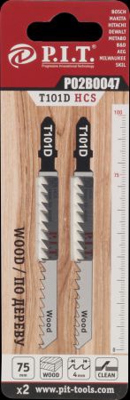 Пилка для лобзика по дереву 75мм упак/2шт арт. Р02В0047 