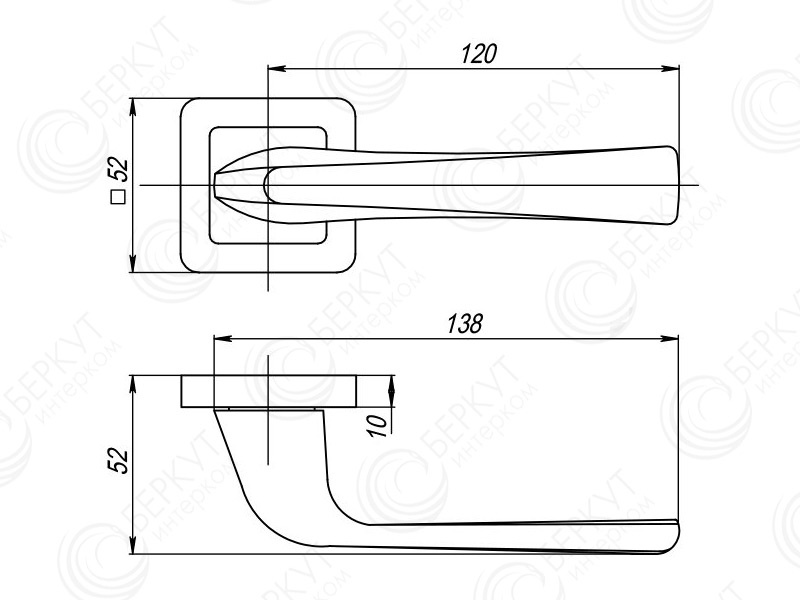 Ручки дверные Punto SATURN QR GR/CP-23 