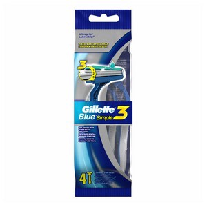 GILLETTE BLUE Simple3 Бритвы одноразовые 4шт