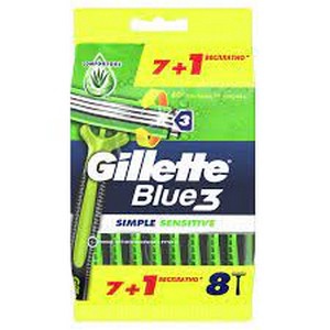 GILLETTE BLUE 3 Simple Sensitive Бритвы безопасные одноразовые 8шт