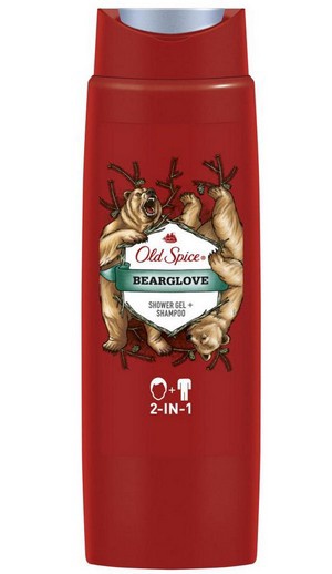 OLD SPICE Гель для душа + шампунь 2в1 Bearglove 400мл