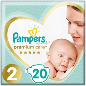 PAMPERS Подгузники Premium Care Mini (4-8кг) Микро Упаковка 20