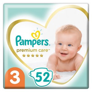 PAMPERS Подгузники Premium Care Midi (6-10кг) Экономичная Упаковка 52