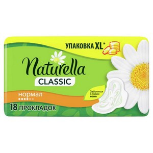 NATURELLA Classic Женские гигиенические прокладки ароматизир с крылышк Camomile Normal Duo 18шт