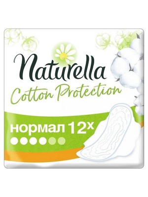 NATURELLA Cotton Protection Женские гигиенические прокладки Normal Single 12шт