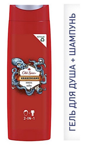 OLD SPICE Гель для душа + шампунь Krakengard 400мл