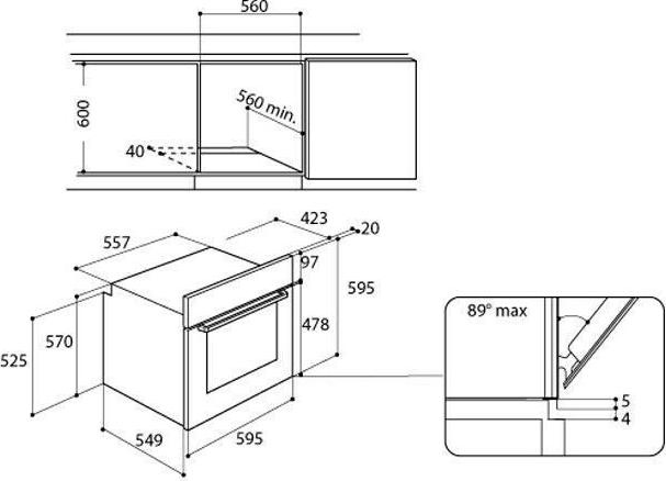 Шкаф электрический духовой Indesit IFW 3540 J IX 