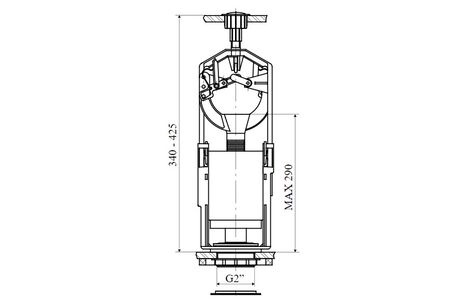 Клапан сливной для унитаза Slovarm TE-4543P/I арт. 621164 