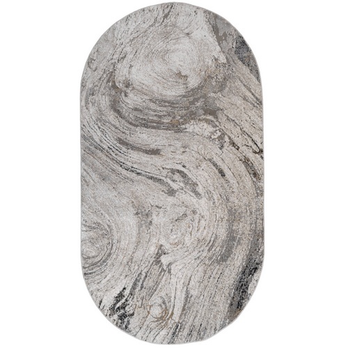 Ковер овальный Carpet Hall LEDA (C793A-GRAY-D_GRAY-OVAL) 1,2х1,7 м. 