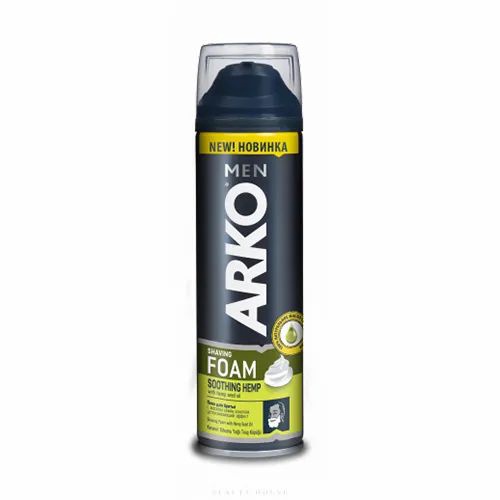 Arko Men пена для бритья 200мл Soothing hemp с маслом семян конопли