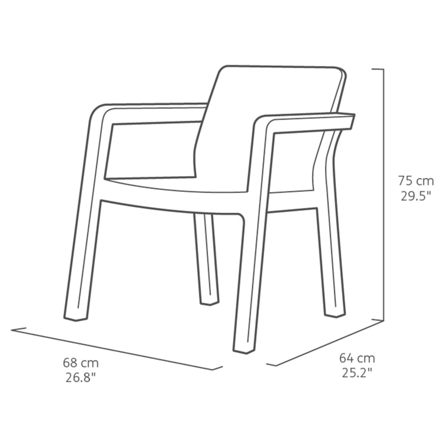 Комплект мебели Emily Balcony Set графит арт. 247062 