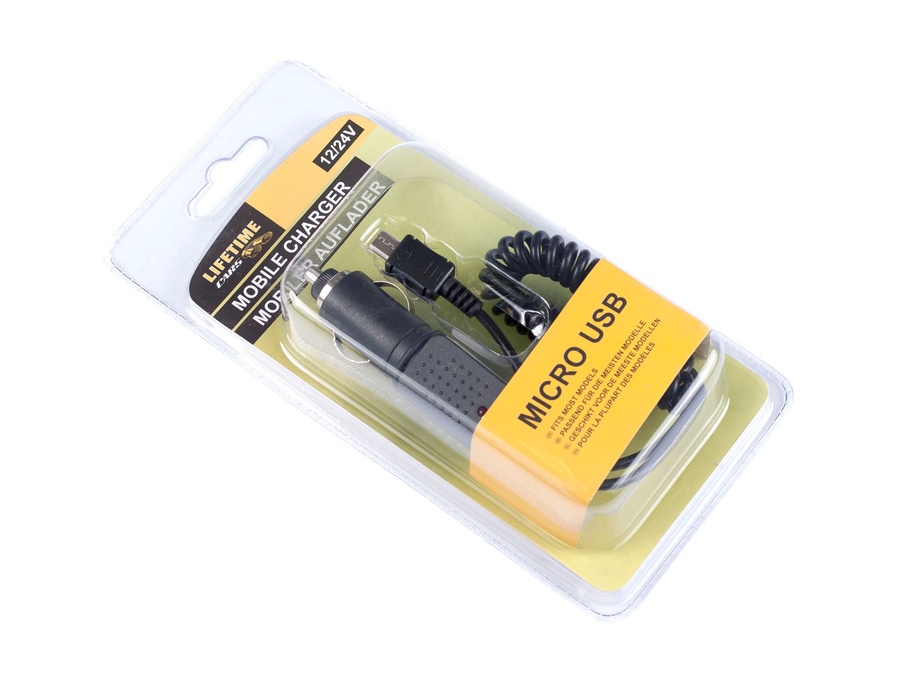 Переходник прикурив. пластм. Микро USB 3.5х3х9см арт. 29950 