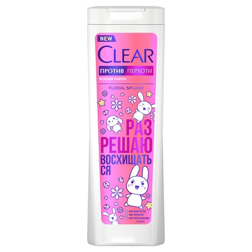CLEAR Шампунь FLORAL SPLASH жен. 380мл 67899137