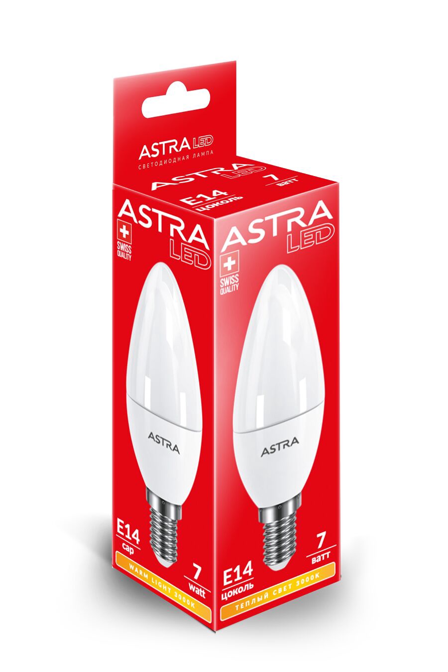 Лампа светодиодная ASTRA LED C37 7W E14 3000K