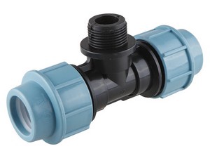 Тройник для ПЭ-труб нар. 20x1/2" AV Engineering (Компрессионные фитинги для полиэтиленовых труб)