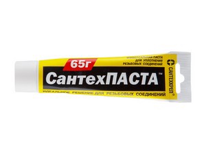 Паста уплотнительная универсальная "Сантехпаста" 65 гр. (в тубе) (Для уплотнения разьемных резьбовых соединений) (Сантехкреп)