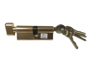 Евроцилиндр с вертушкой DORMA CBF-1 60 (30x30В) латунь английский ключ