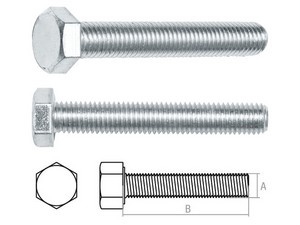 Болт М18х80 мм шестигр., цинк, кл.пр. 5.8, DIN 933 (10 шт в карт. уп.) STARFIX