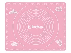 Коврик для теста с мерными делениями, силиконовый, 50х40 см, серия PINK, PERFECTO LINEA (Размер 50х40 см)