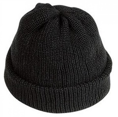 Подшлемник-шапка вязаная двойная черная