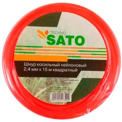 Шнур косильный нейлон, SATO TECHNO 3,0х15м квадратный 