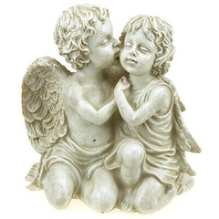 Скульптура для сада полистоун Ангелы влюбленная пара 26х29 см арт. 22233 28638А