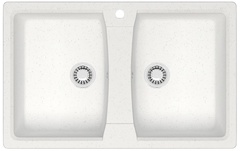 Кухонная мойка Elmas (780х500х190) Белый лед сифон + герметик AZARIO арт. CS00078330