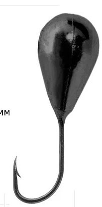 Мормышка вольфрамовая капля с отверстием "Yaman" черный никель р. 3 30 гр. 5 шт арт. Я-МР0531 