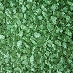 Декоративная крошка (цветной щебень искусственно окрашенный, гранит фракция 5-10мм) цвет салатовый фасовка 20 кг 