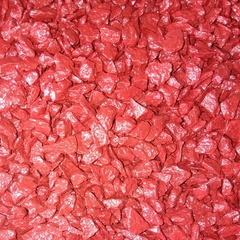 Декоративная крошка (цветной щебень искусственно окрашенный, гранит фракция 5-10мм) цвет красный фасовка 20 кг 