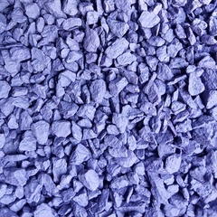 Декоративная крошка (цветной щебень искусственно окрашенный, гранит фракция 5-10мм) цвет фиолетовый фасовка 20 кг 
