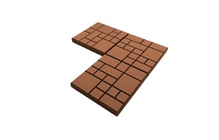 Плитка тротуарная Шоколадка, темно - коричневая