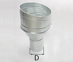 Водосточная воронка Д120 мм оцинкованная