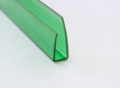 Профиль поликарбонатный торцевой 6 мм зеленый 2,1 м.