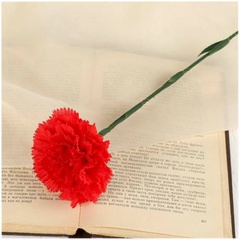 Цветок искусственный Гвоздика красный 50 см. арт. 183274 