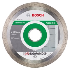 Алмазный круг 125х22 мм по керамике сплошн. STANDARD FOR CERAMIC BOSCH (сухая резка)