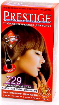 Стойкая крем-краска для волос vip's PRESTIGE 229 - золотистый кофе