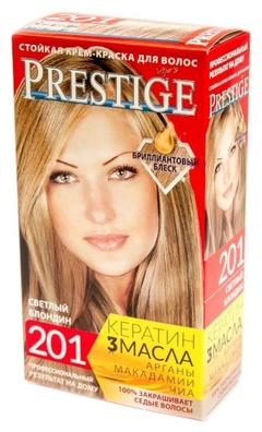 Стойкая крем-краска для волос vip's PRESTIGE 201 - светлый блондин