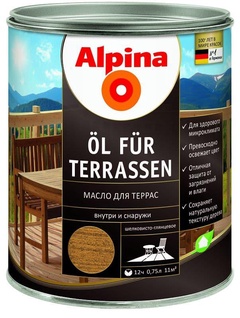 Масло для террас (светлое) Alpina 0,75 л