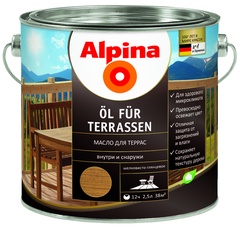 Масло для террас Alpina Öl für Terrassen Прозрачный 750 мл