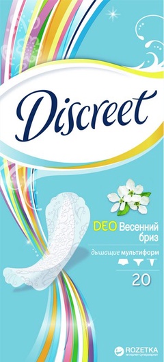 DISCREET Женские гигиенические прокладки на каждый день Deo Spring Breeze Multiform Single 20шт