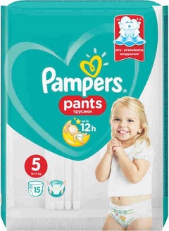 PAMPERS Подгузники-трусики Pants для мальчиков и девочек Junior (12-17кг) Микро Упаковка 15