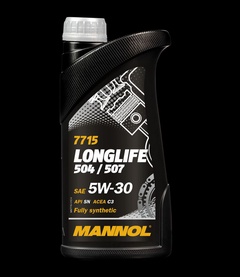 Масло моторное синт. MANNOL 7715 LONGLIFE 504/507 SAE 5W-30 API SN ESTER 1л 