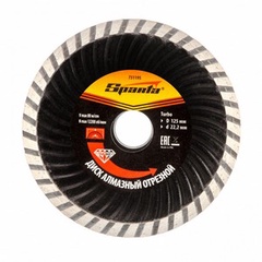 Диск алмазный, отрезной Turbo, 125 х 22,2 мм, сухая резка Sparta