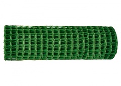 Решетка заборная в рулоне 1х20 м ячейка 50х50 мм пластиковая зеленая арт. 64516 