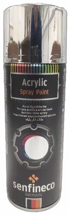 Краска-спрей акриловая SENFINECO Paint Acrylic Bright Chrome хром-эффект 450 мл. арт. 8004501 