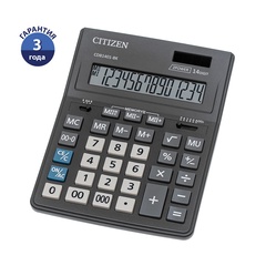 Калькулятор настольный Citizen Business Line CDB1401-BK, 14 разрядов, двойное питание, 155*205*35мм, черный